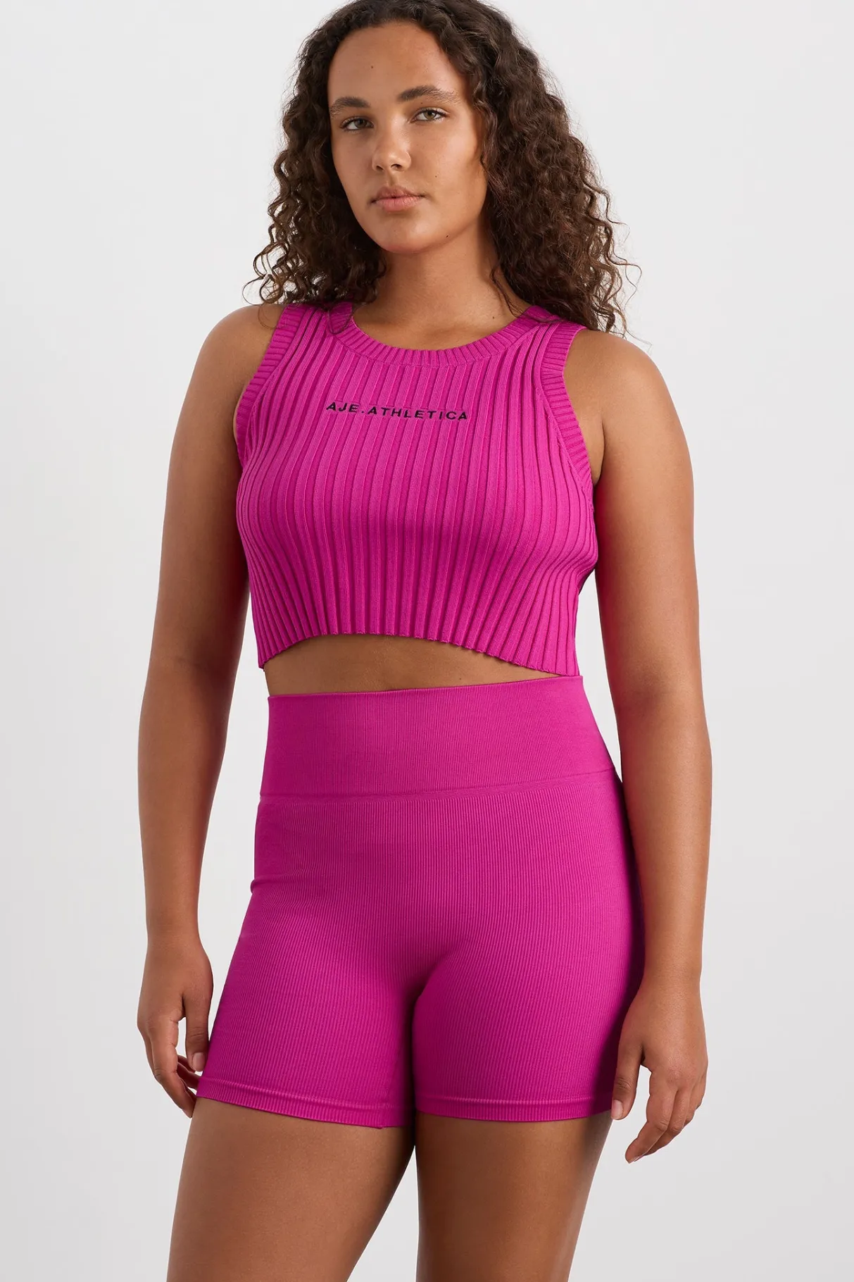 cropped_knitted_logo_tank__5-1.webp Shop Aje ATHLETICA Cropped Knitted Logo Tank 135 Power Pink