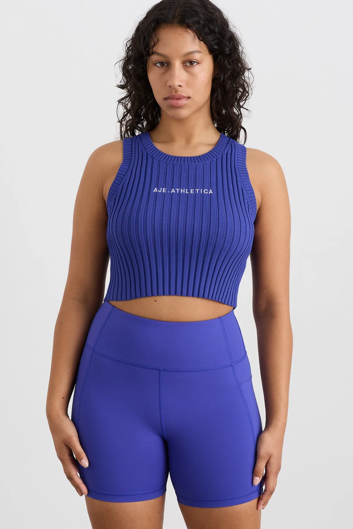cropped_knitted_logo_tank__5-2.webp Best Aje ATHLETICA Cropped Knitted Logo Tank 135 Electric Blue