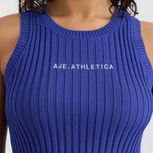 Best Aje ATHLETICA Cropped Knitted Logo Tank 135 Electric Blue