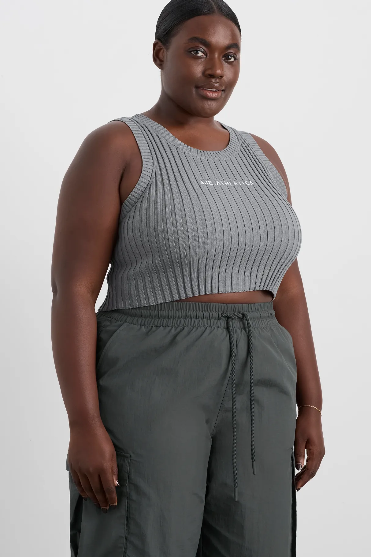cropped_knitted_logo_tank__9-2.webp Clearance Aje ATHLETICA Cropped Knitted Logo Tank 135 Slate Surge