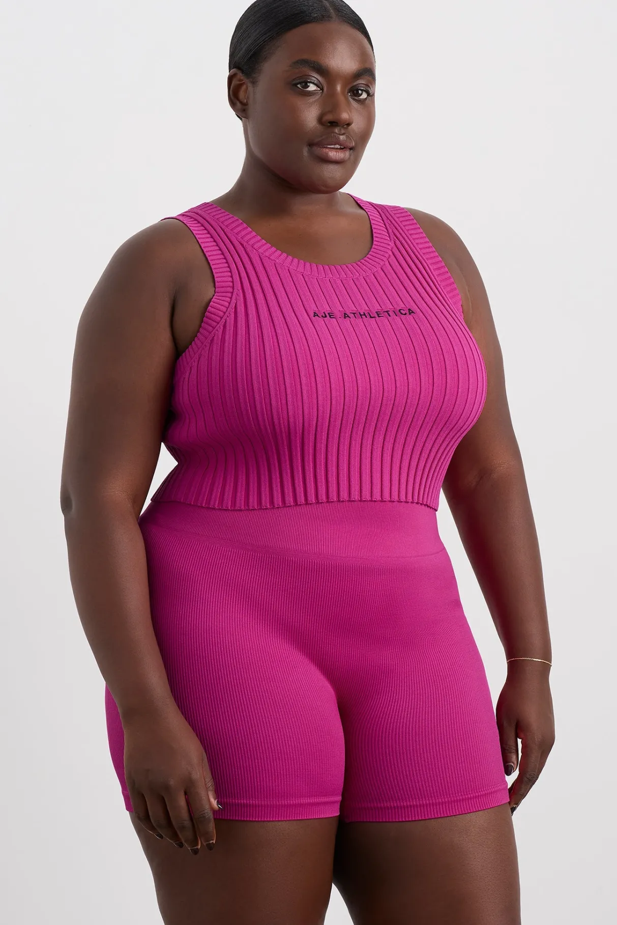 cropped_knitted_logo_tank__9.webp Shop Aje ATHLETICA Cropped Knitted Logo Tank 135 Power Pink