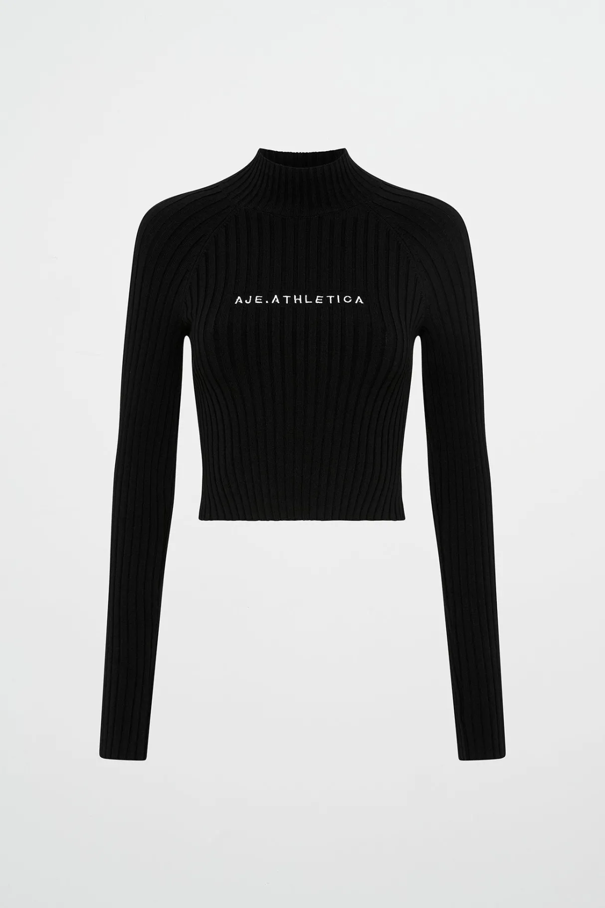 cropped_knitted_long_sleeve_top__1.webp Outlet Aje ATHLETICA Cropped Knitted Long Sleeve Top 437 Black