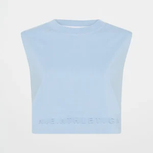 Hot Aje ATHLETICA Cropped Logo Tank 106 Steel Blue