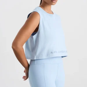 Hot Aje ATHLETICA Cropped Logo Tank 106 Steel Blue