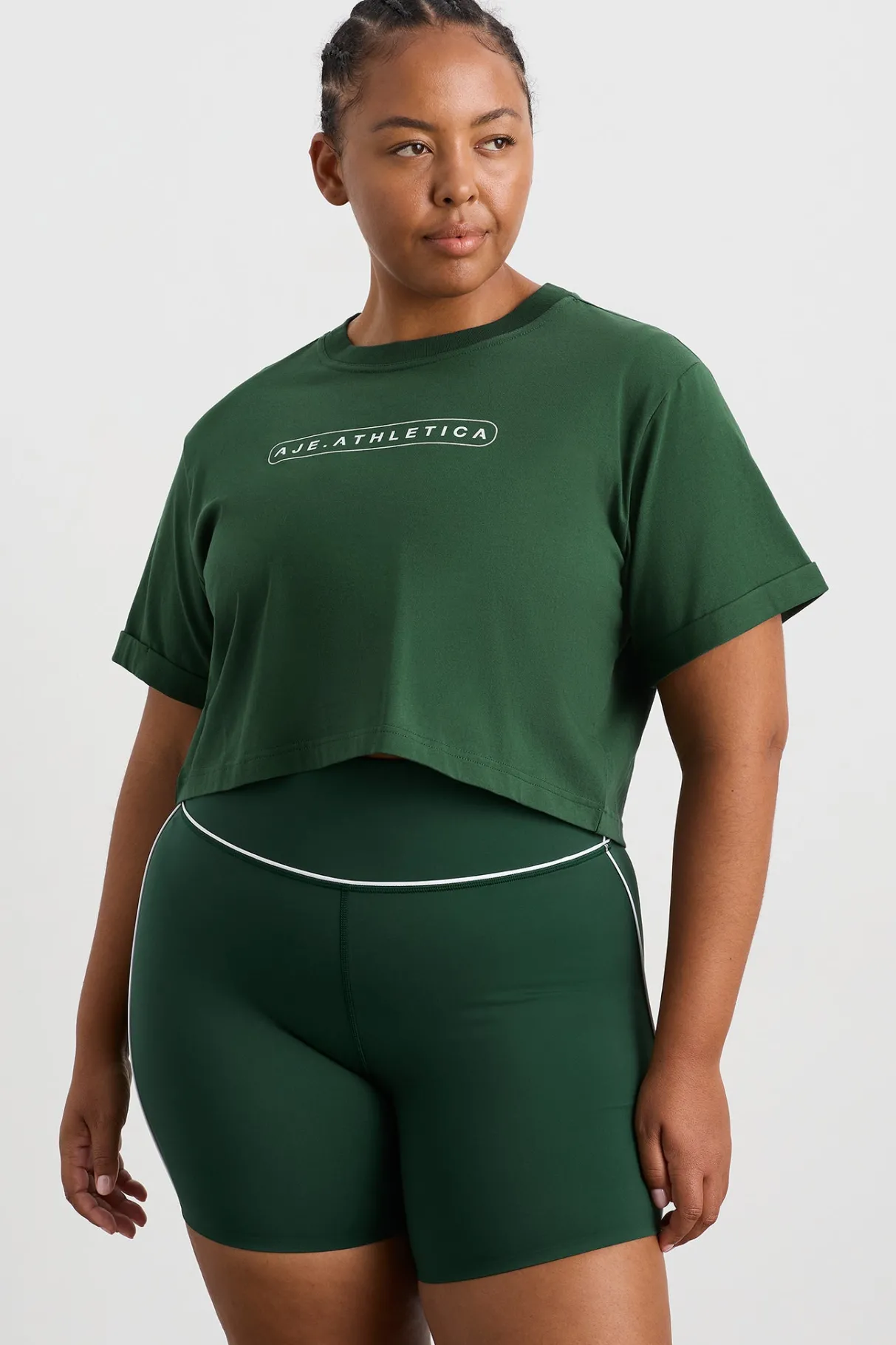 cropped_logo_tee__11.webp Cheap Aje ATHLETICA Cropped Logo Tee 105 Pine Green