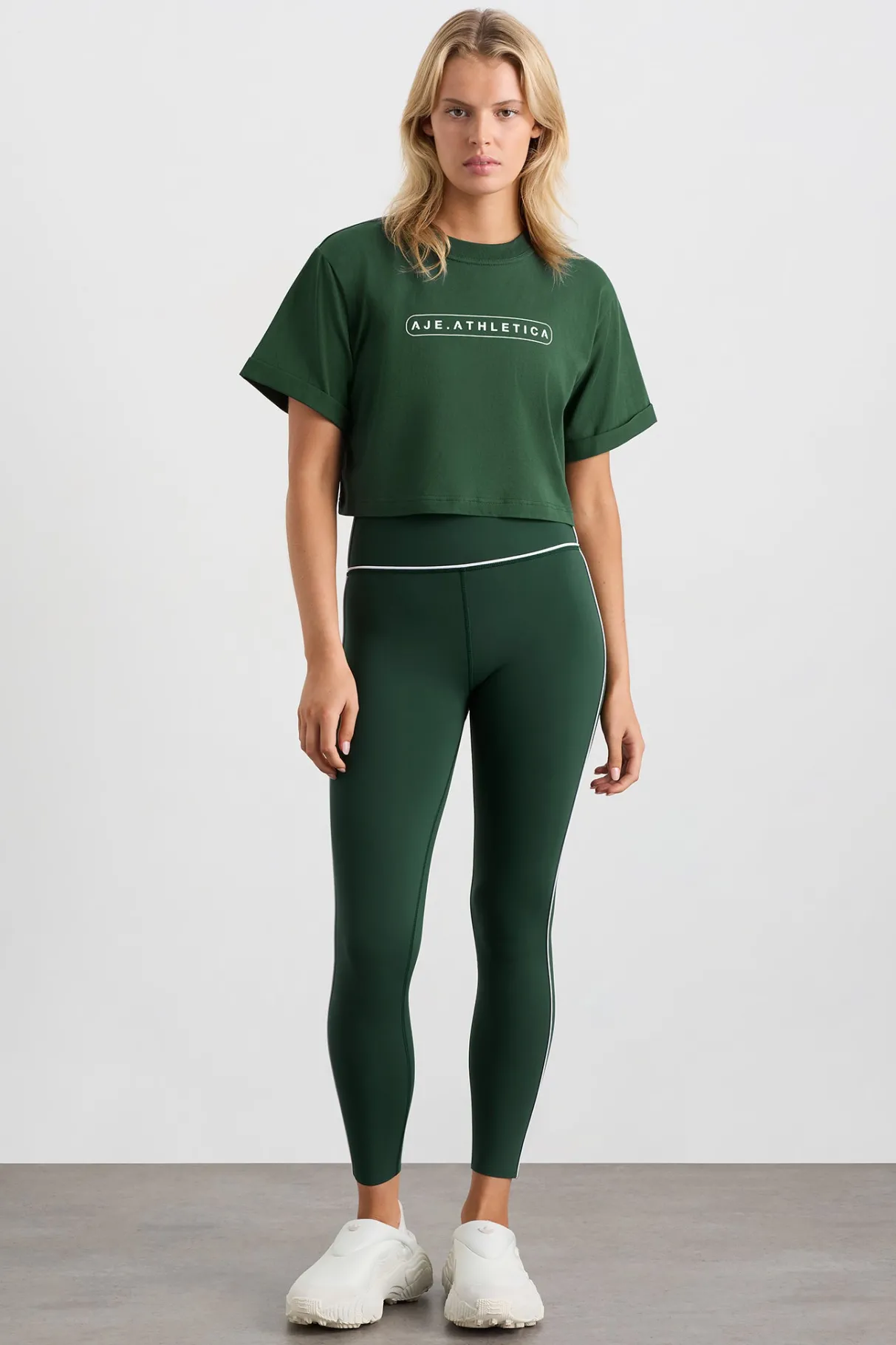 cropped_logo_tee__2.webp Cheap Aje ATHLETICA Cropped Logo Tee 105 Pine Green