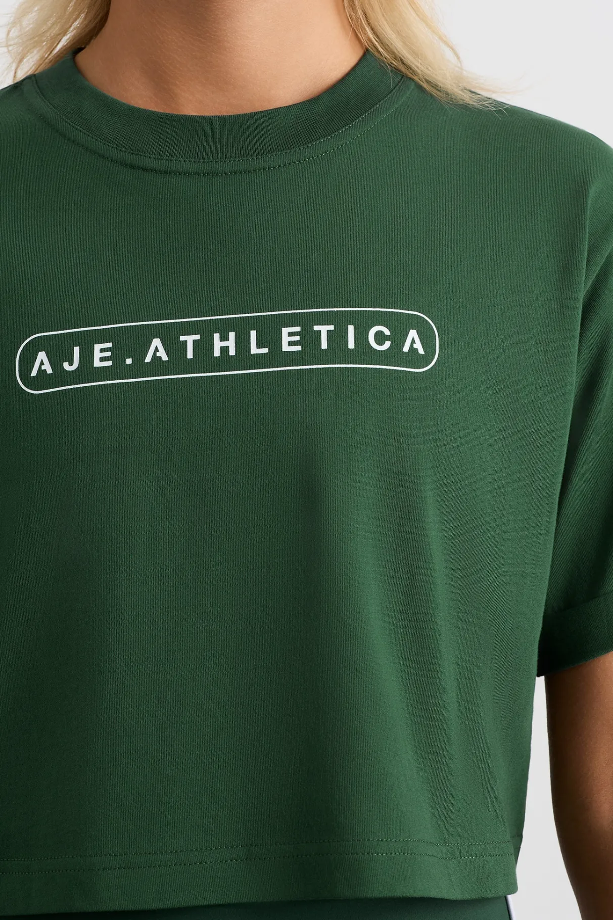 cropped_logo_tee__3.webp Cheap Aje ATHLETICA Cropped Logo Tee 105 Pine Green