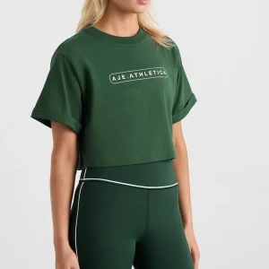 Cheap Aje ATHLETICA Cropped Logo Tee 105 Pine Green