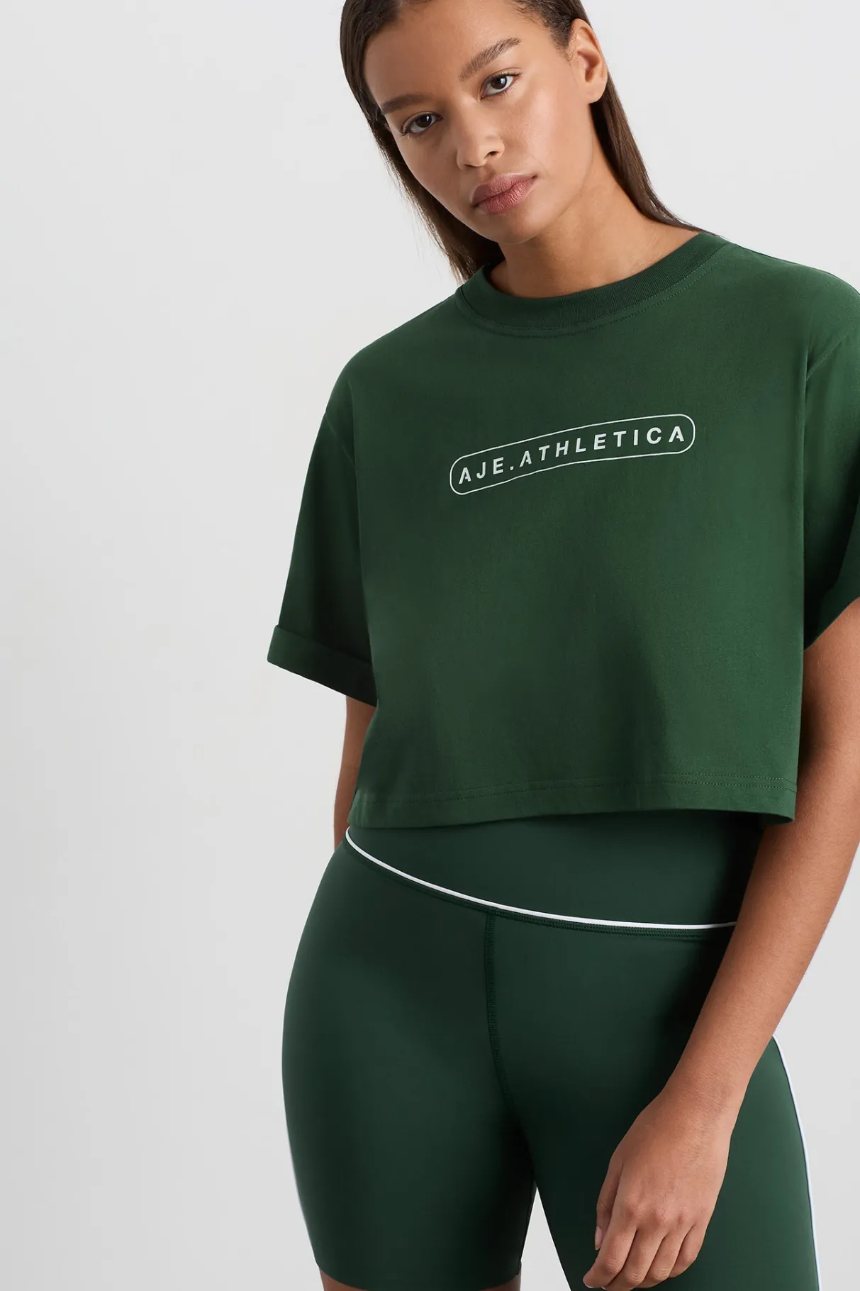 cropped_logo_tee__6.webp Cheap Aje ATHLETICA Cropped Logo Tee 105 Pine Green