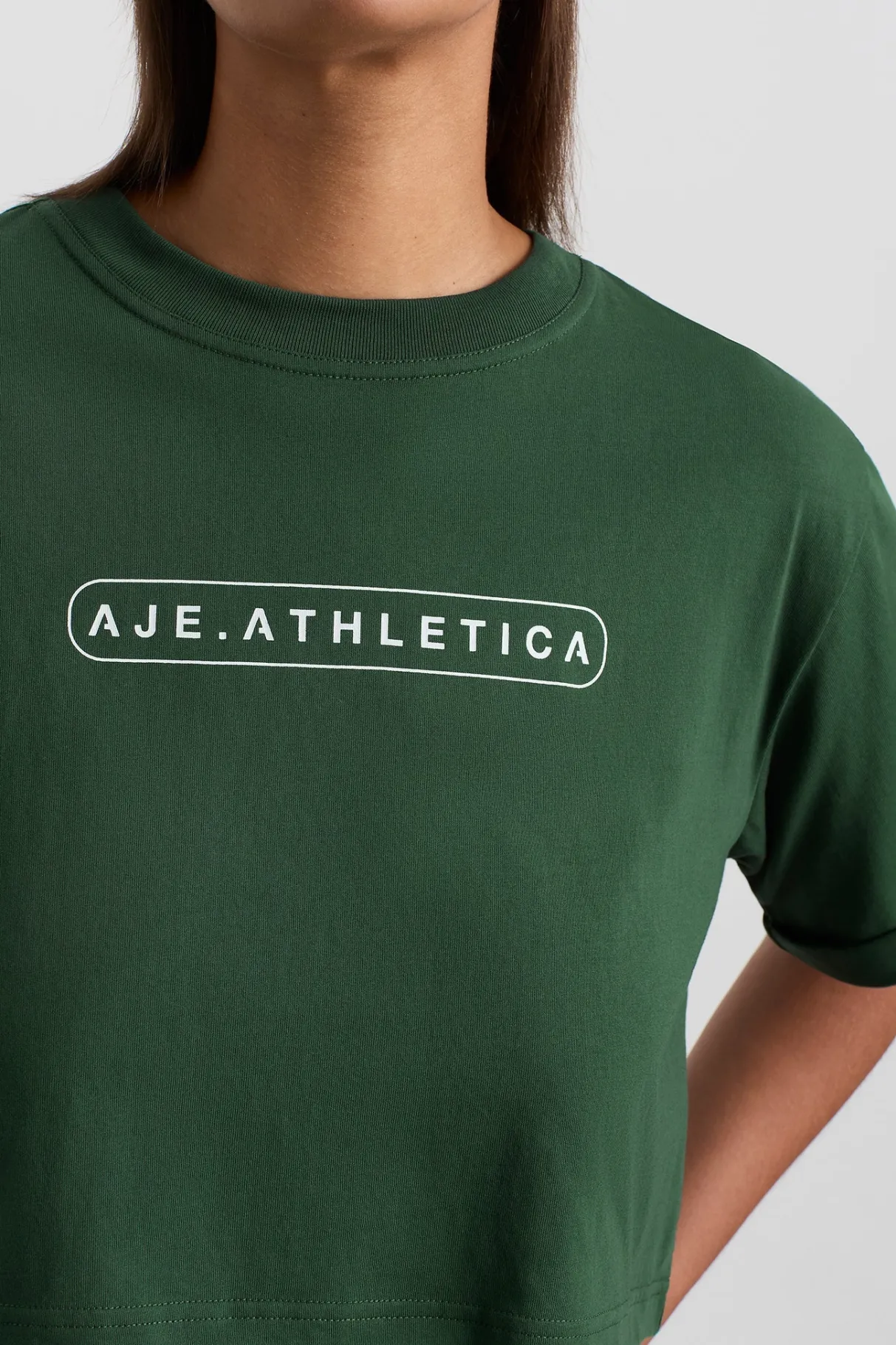 cropped_logo_tee__8.webp Cheap Aje ATHLETICA Cropped Logo Tee 105 Pine Green