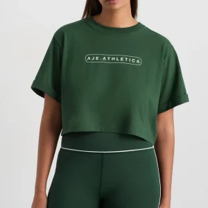Cheap Aje ATHLETICA Cropped Logo Tee 105 Pine Green