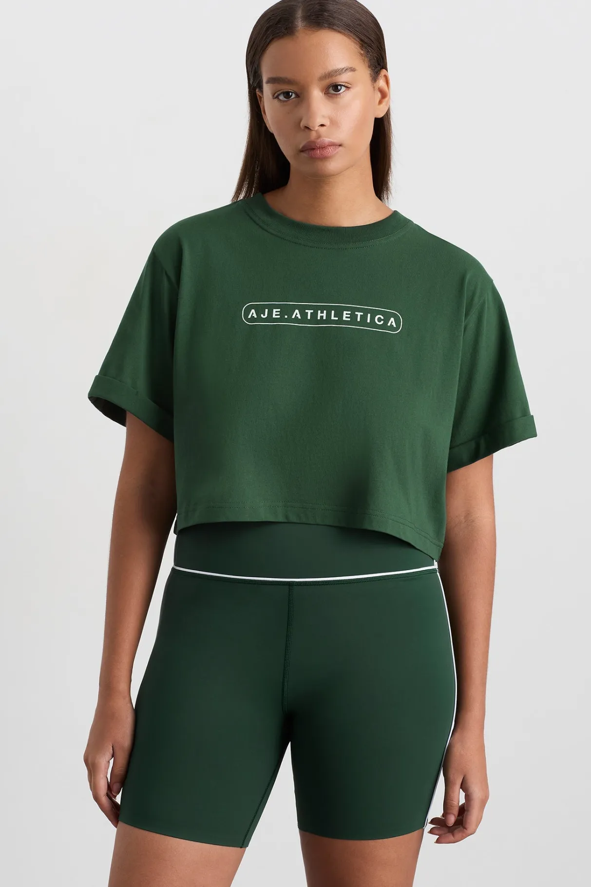 cropped_logo_tee__9.webp Cheap Aje ATHLETICA Cropped Logo Tee 105 Pine Green