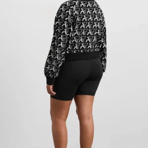 Clearance Aje ATHLETICA Cropped Monogram Sweater 408 Monogram Intarsia