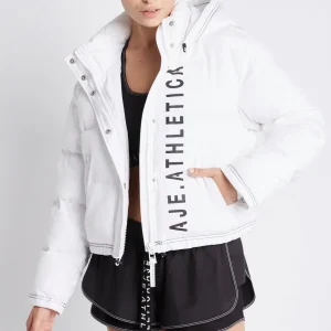 Best Sale Aje ATHLETICA Cropped Puffer Jacket 001 White