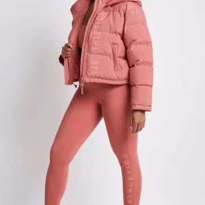 Hot Aje ATHLETICA Cropped Puffer Jacket 001 Dusty Rose