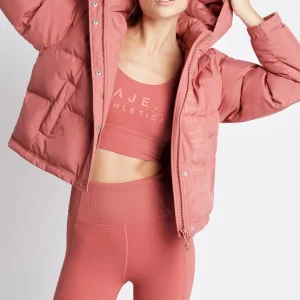 Hot Aje ATHLETICA Cropped Puffer Jacket 001 Dusty Rose