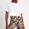 Best Aje ATHLETICA Cropped Signature Logo T-Shirt 105 White/Multi
