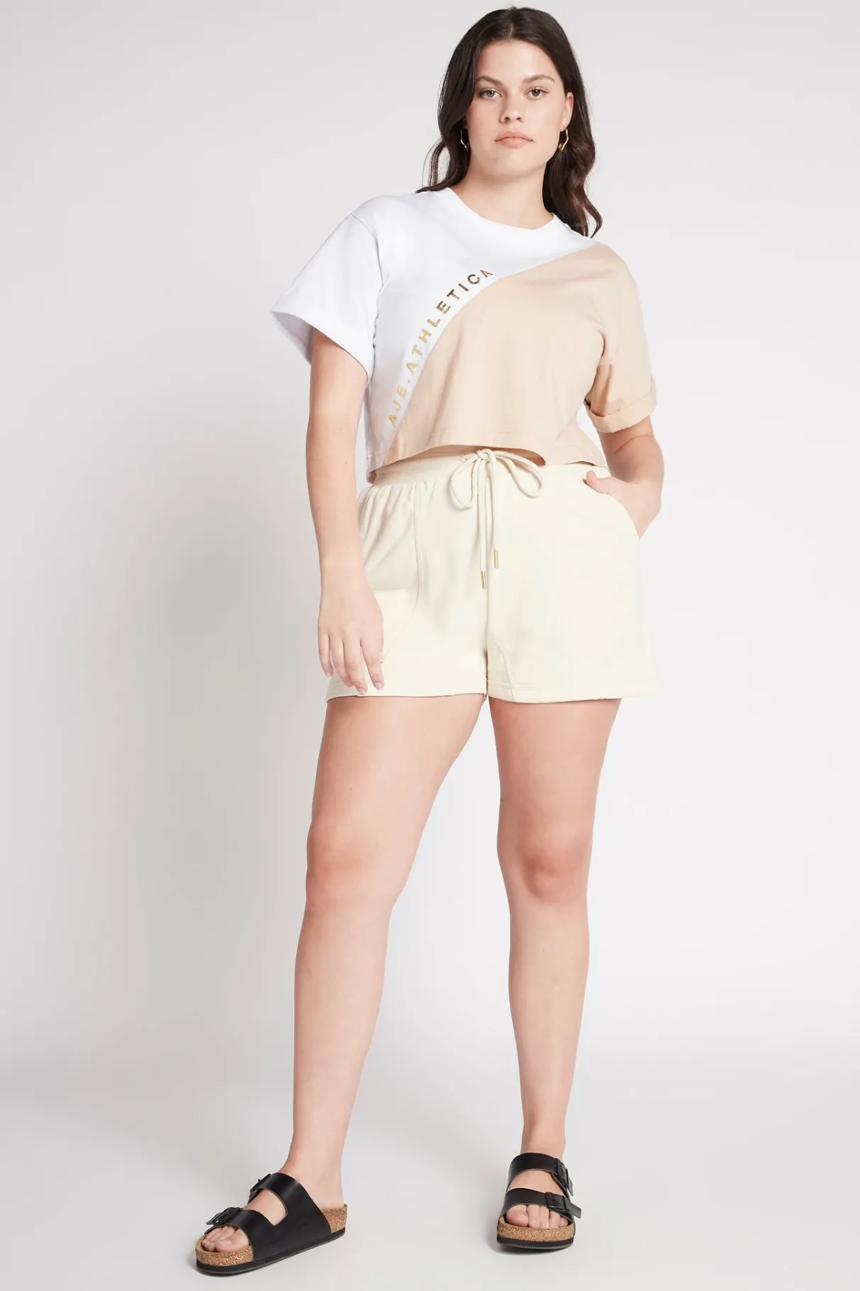 cropped_signature_logo_tshirt__11.webp Cheap Aje ATHLETICA Cropped Signature Logo T-Shirt 105 White/Sand