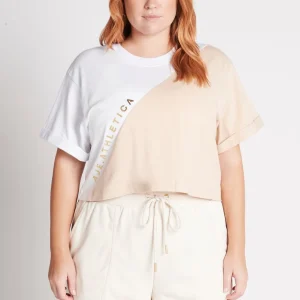 Cheap Aje ATHLETICA Cropped Signature Logo T-Shirt 105 White/Sand