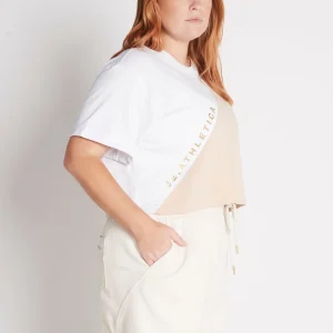 Cheap Aje ATHLETICA Cropped Signature Logo T-Shirt 105 White/Sand
