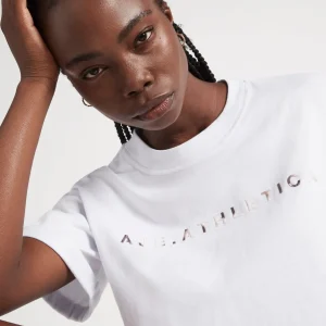 Best Aje ATHLETICA Cropped Signature Logo T-Shirt 105 White/Multi
