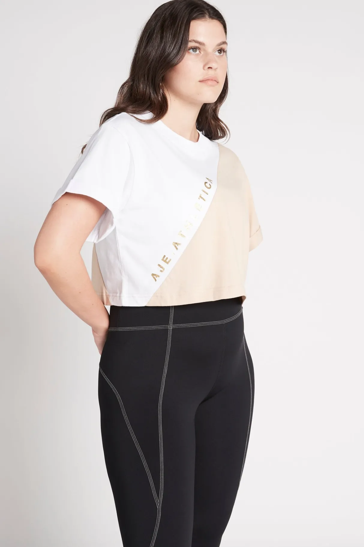 cropped_signature_logo_tshirt__8.webp Cheap Aje ATHLETICA Cropped Signature Logo T-Shirt 105 White/Sand