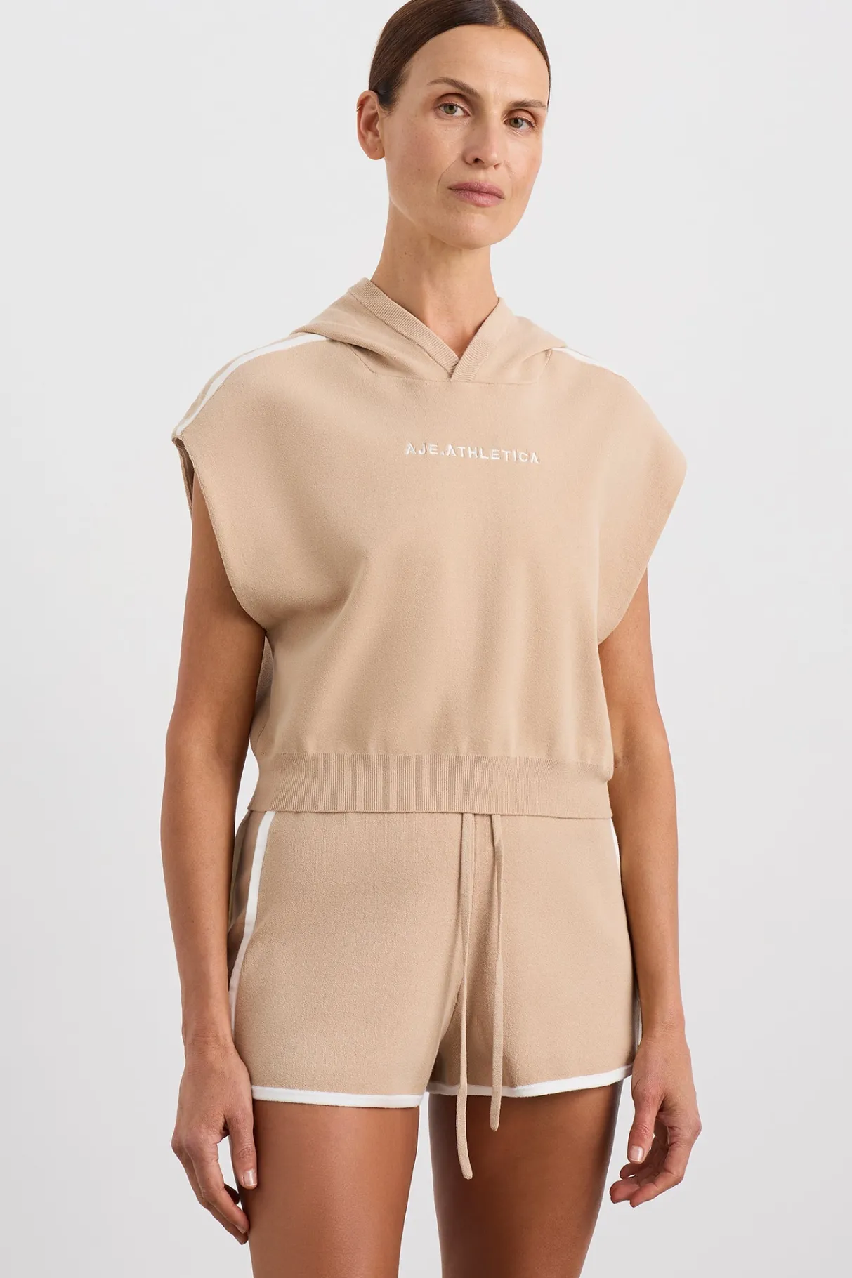 cropped_sleeveless_knit__0.webp Sale Aje ATHLETICA Cropped Sleeveless Knit 402 Natural Tan