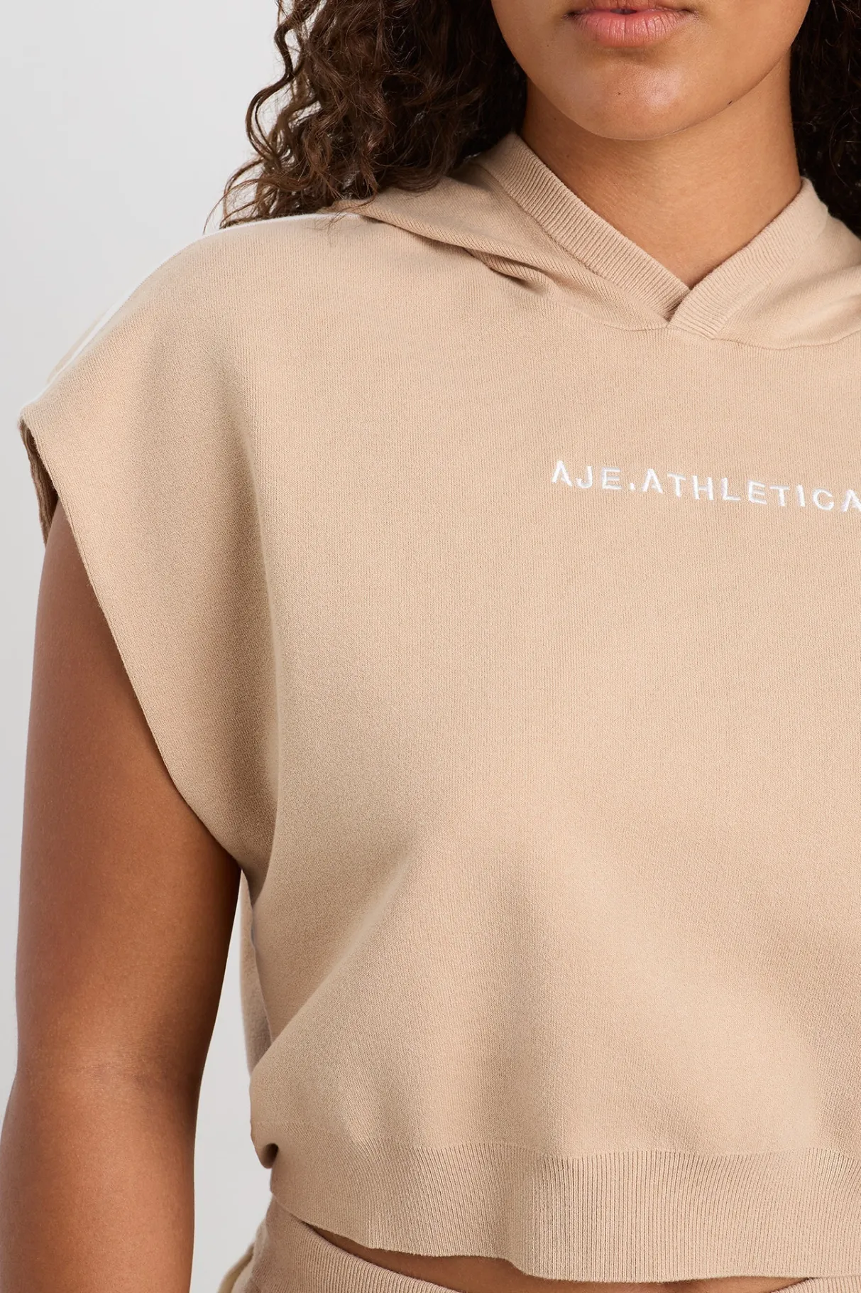 cropped_sleeveless_knit__7.webp Sale Aje ATHLETICA Cropped Sleeveless Knit 402 Natural Tan