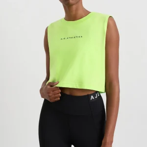 Hot Aje ATHLETICA Cropped Tank 106 Lime Green