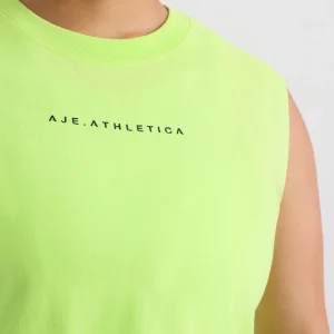 Hot Aje ATHLETICA Cropped Tank 106 Lime Green