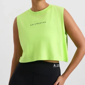 Hot Aje ATHLETICA Cropped Tank 106 Lime Green