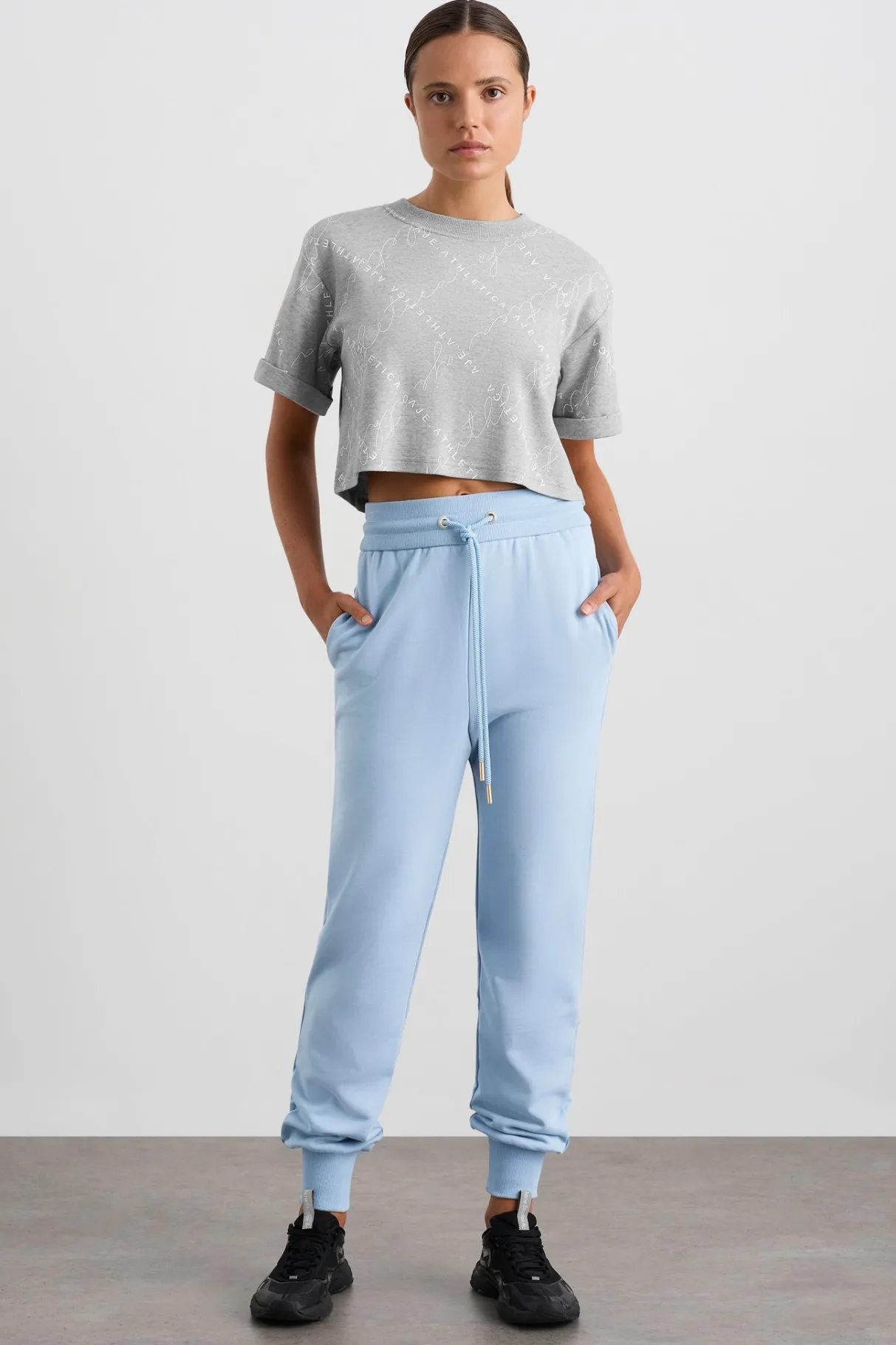 cropped_tee__0-2.webp Discount Aje ATHLETICA Cropped Tee 105 Grey Marle