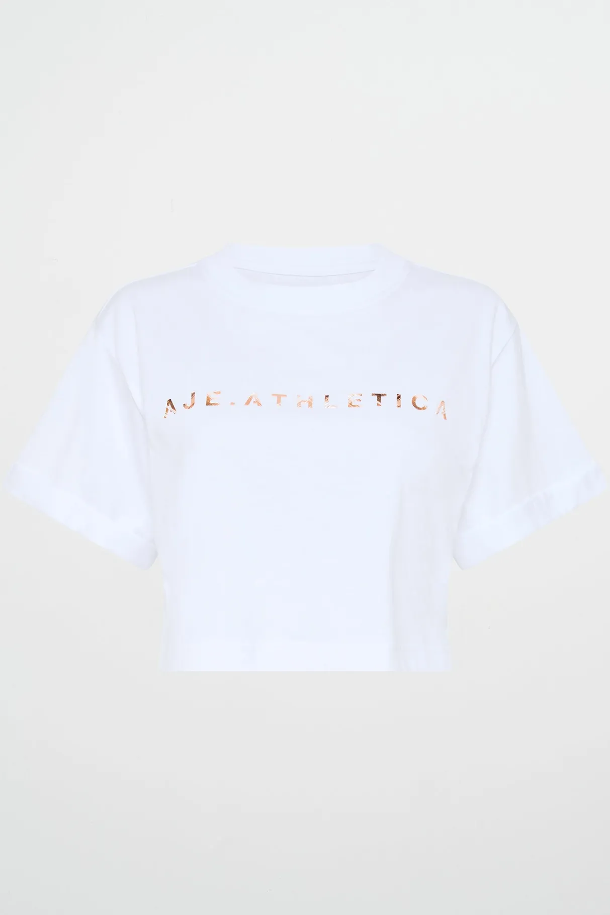 cropped_tee__1-1.webp Best Sale Aje ATHLETICA Cropped Tee 105 White Blurred Tan Check