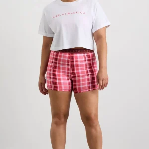 Flash Sale Aje ATHLETICA Cropped Tee 105 White Blurred Pink Check
