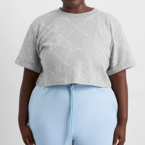 Discount Aje ATHLETICA Cropped Tee 105 Grey Marle