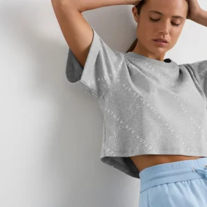 Discount Aje ATHLETICA Cropped Tee 105 Grey Marle