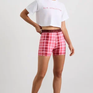 Flash Sale Aje ATHLETICA Cropped Tee 105 White Blurred Pink Check