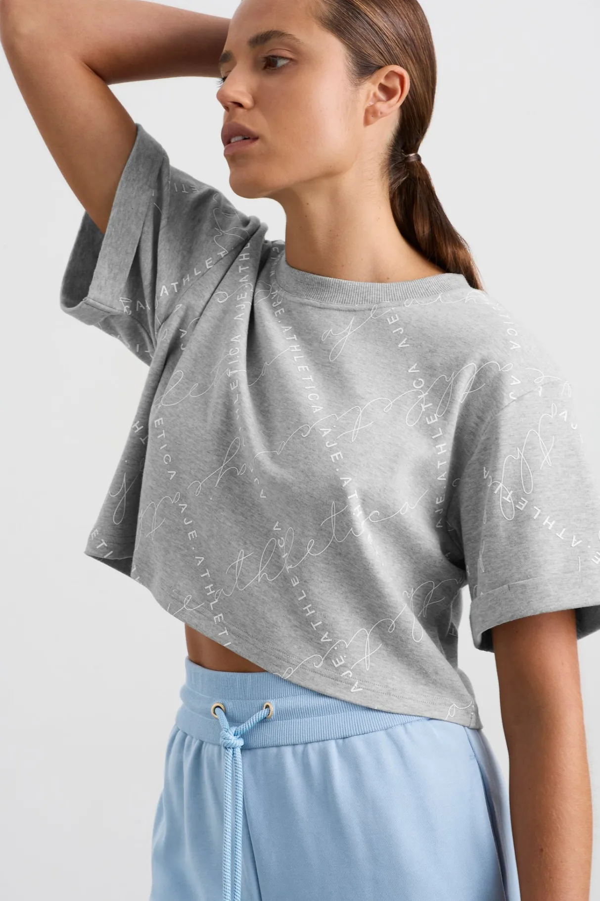 cropped_tee__3-2.webp Discount Aje ATHLETICA Cropped Tee 105 Grey Marle