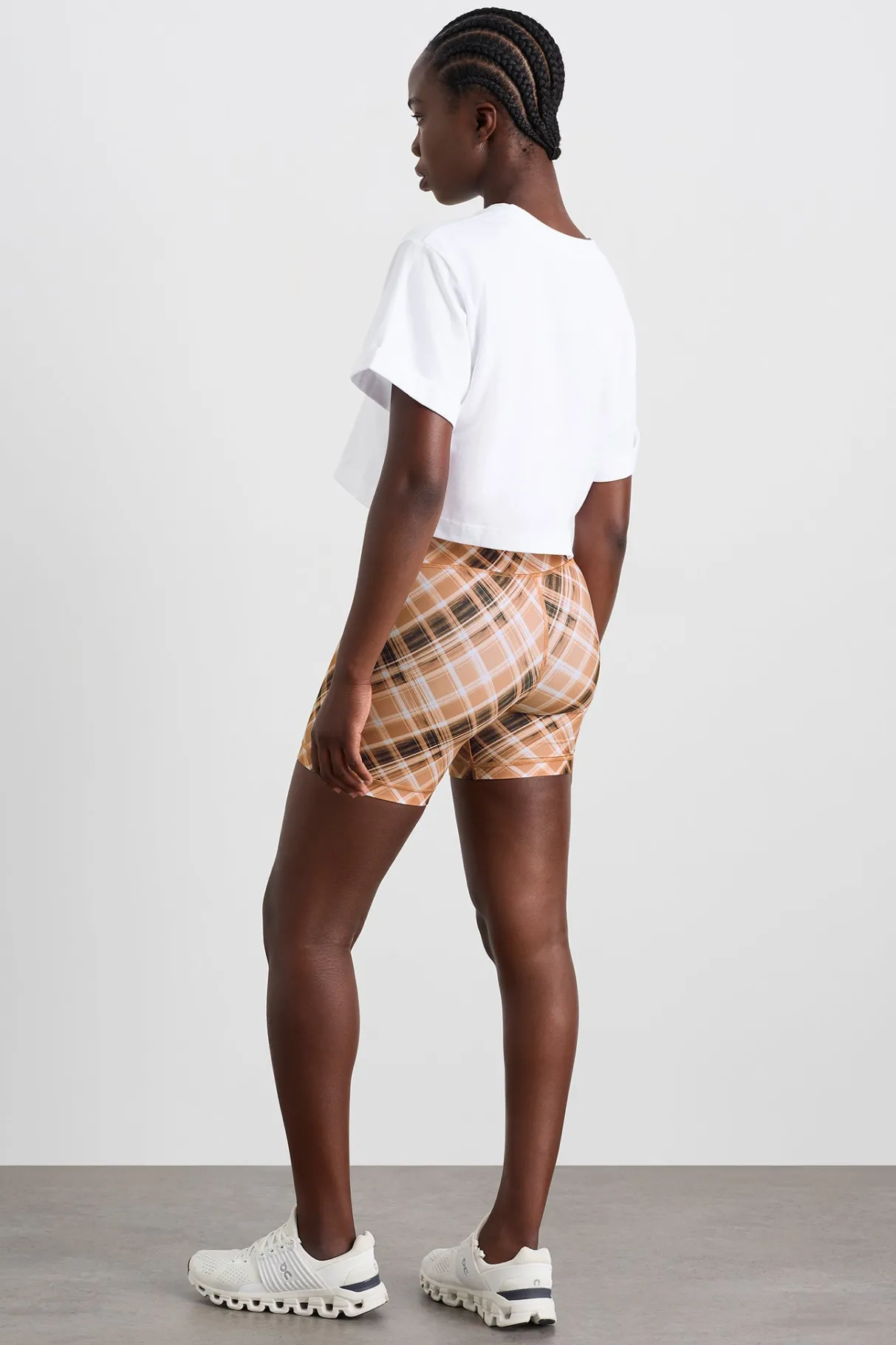 cropped_tee__5-1.webp Best Sale Aje ATHLETICA Cropped Tee 105 White Blurred Tan Check