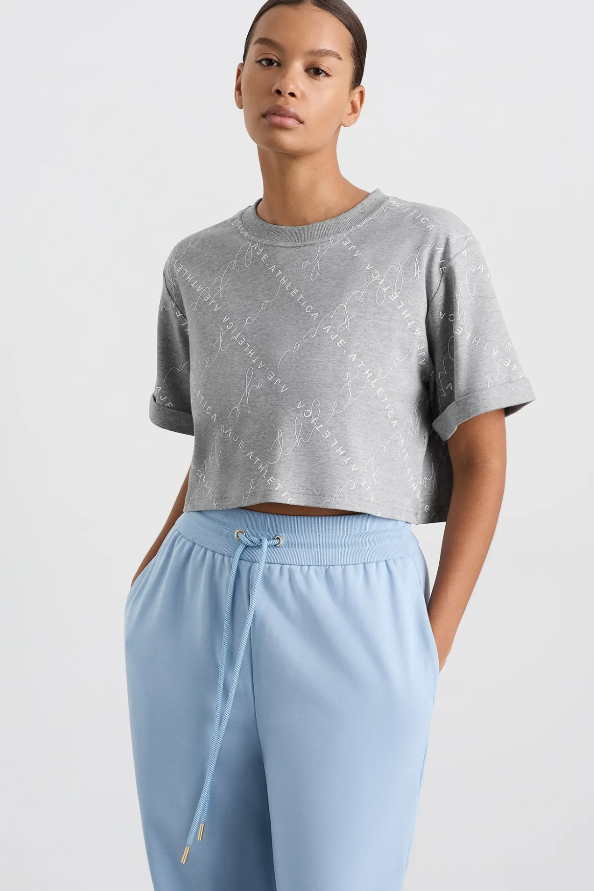 cropped_tee__5-2.webp Discount Aje ATHLETICA Cropped Tee 105 Grey Marle