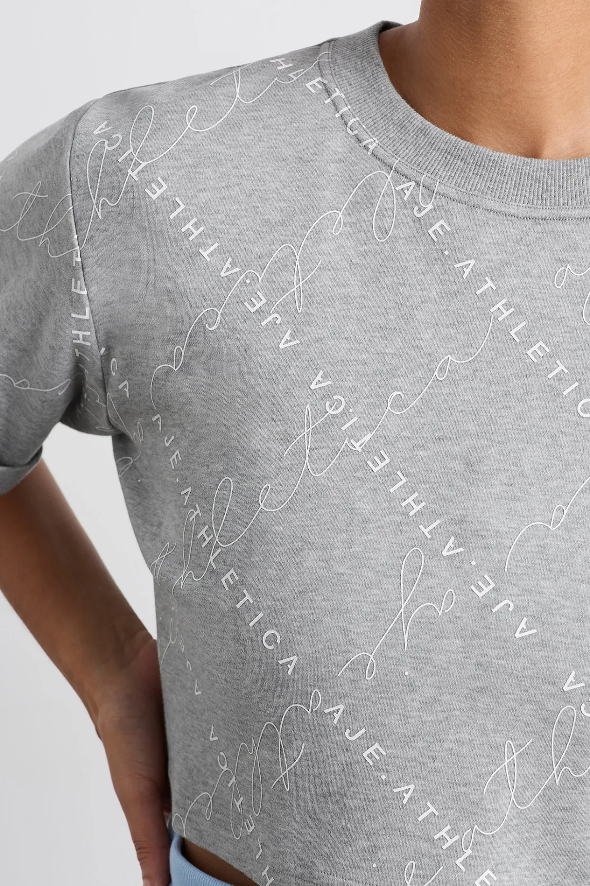 cropped_tee__7-2.webp Discount Aje ATHLETICA Cropped Tee 105 Grey Marle