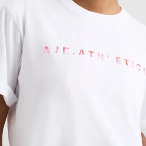 Flash Sale Aje ATHLETICA Cropped Tee 105 White Blurred Pink Check