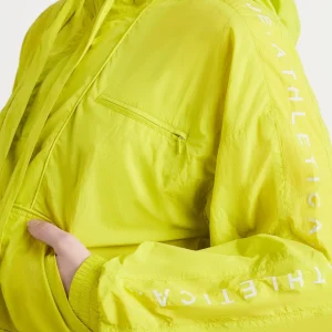 Sale Aje ATHLETICA Cropped Windbreaker Jacket 702 Citrus Yellow/Wht