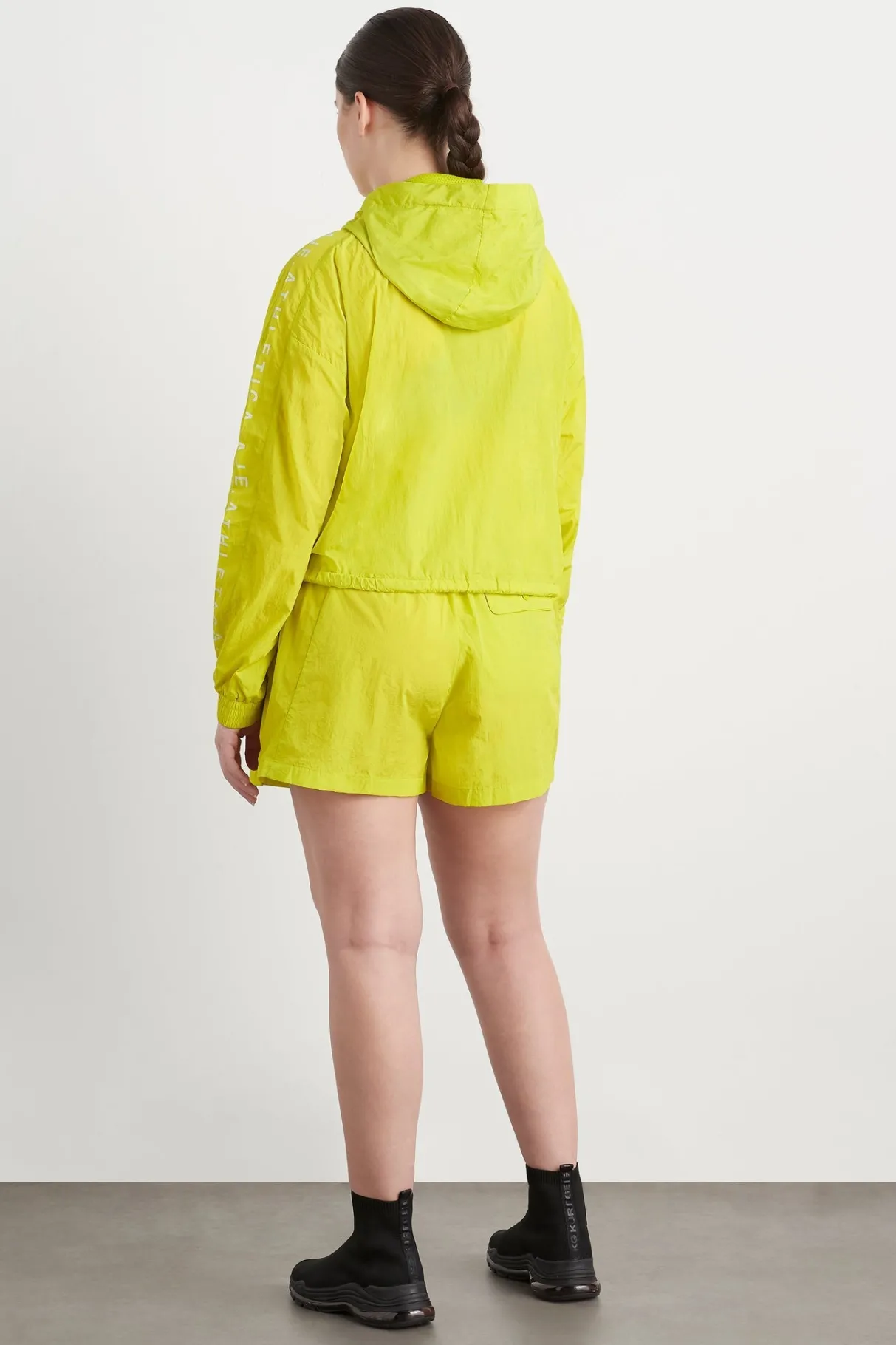 cropped_windbreaker_jacket__8.webp Sale Aje ATHLETICA Cropped Windbreaker Jacket 702 Citrus Yellow/Wht