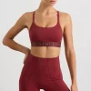 Clearance Aje ATHLETICA Cross Back Bra 359 Plum Red