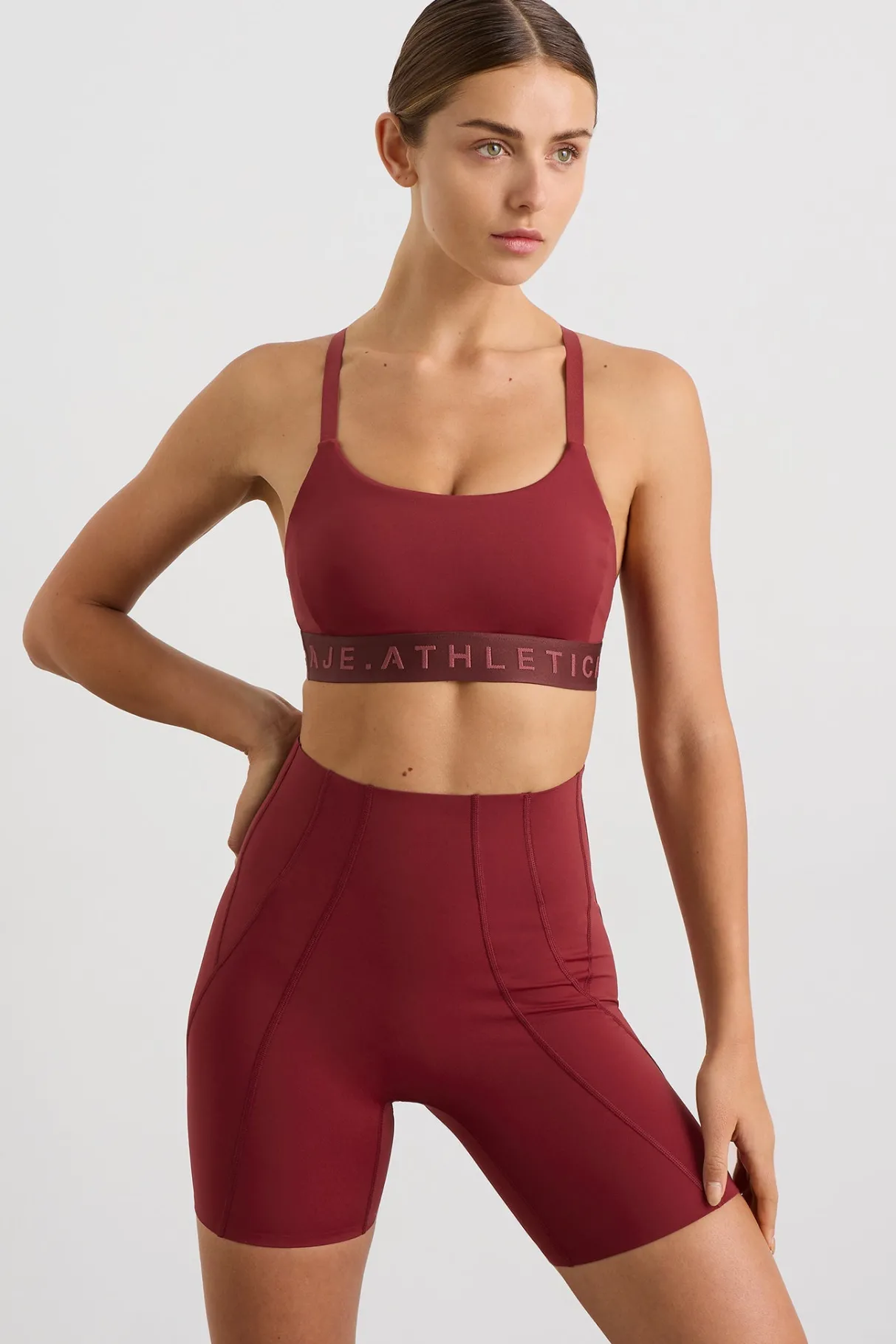 cross_back_bra__0.webp Clearance Aje ATHLETICA Cross Back Bra 359 Plum Red
