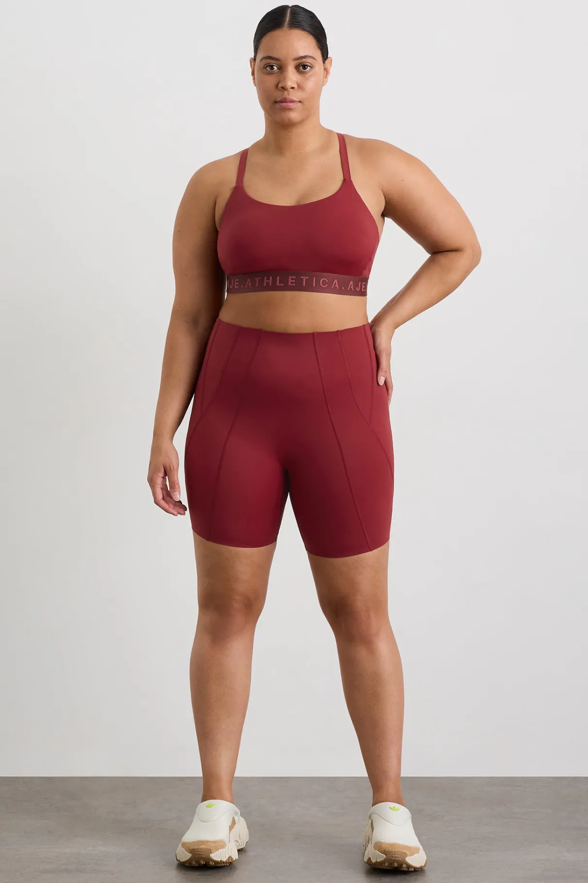 cross_back_bra__12.webp Clearance Aje ATHLETICA Cross Back Bra 359 Plum Red