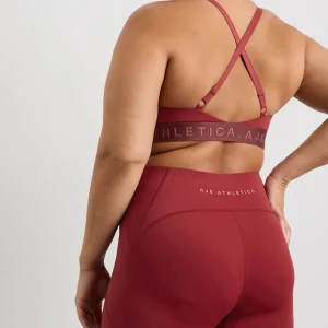 Clearance Aje ATHLETICA Cross Back Bra 359 Plum Red