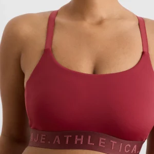 Clearance Aje ATHLETICA Cross Back Bra 359 Plum Red