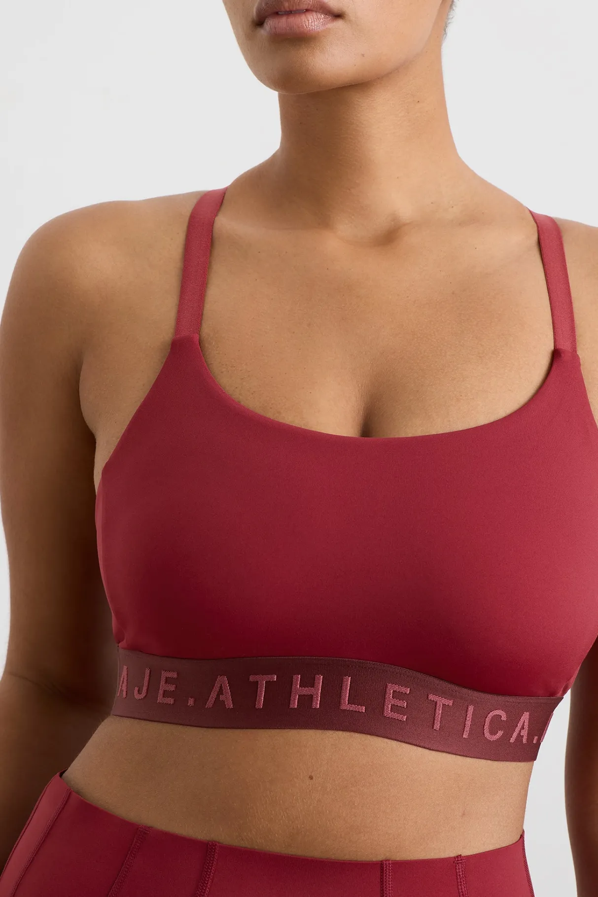 cross_back_bra__8.webp Clearance Aje ATHLETICA Cross Back Bra 359 Plum Red